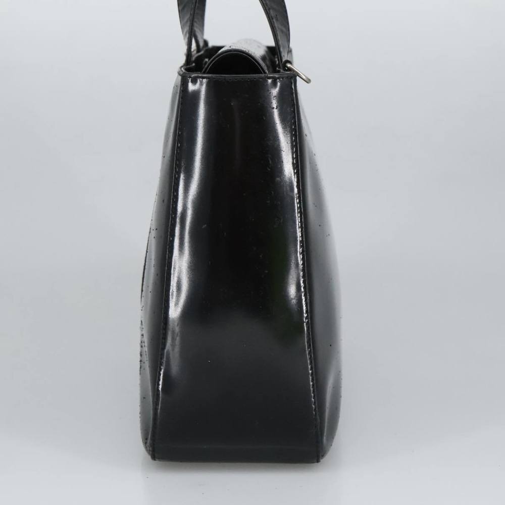 GUCCI Hand Bag Enamel 2way Black Silver 000 1013 0504 Auth fm3966 - Picture 4 of 16